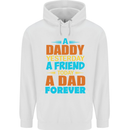 Daddy A Dad Forever Fathers Day Funny Mens 80% Cotton Hoodie White
