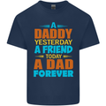 Daddy A Dad Forever Fathers Day Funny Mens Cotton T-Shirt Tee Top Navy Blue