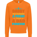 Daddy A Dad Forever Fathers Day Funny Mens Sweatshirt Jumper Orange