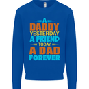 Daddy A Dad Forever Fathers Day Funny Mens Sweatshirt Jumper Royal Blue