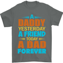 Daddy A Dad Forever Fathers Day Funny Mens T-Shirt Cotton Gildan Charcoal