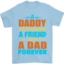 Daddy A Dad Forever Fathers Day Funny Mens T-Shirt Cotton Gildan Light Blue