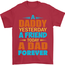Daddy A Dad Forever Fathers Day Funny Mens T-Shirt Cotton Gildan Red