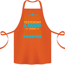 Daddy A Dad Forever Funny Fathers Day Cotton Apron 100% Organic Orange