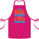 Daddy A Dad Forever Funny Fathers Day Cotton Apron 100% Organic Pink