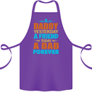 Daddy A Dad Forever Funny Fathers Day Cotton Apron 100% Organic Purple