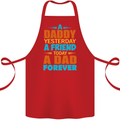 Daddy A Dad Forever Funny Fathers Day Cotton Apron 100% Organic Red