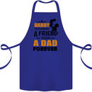 Daddy A Dad Forever Funny Fathers Day Cotton Apron 100% Organic Royal Blue