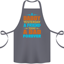Daddy A Dad Forever Funny Fathers Day Cotton Apron 100% Organic Steel