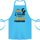 Daddy A Dad Forever Funny Fathers Day Cotton Apron 100% Organic Turquoise