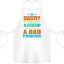 Daddy A Dad Forever Funny Fathers Day Cotton Apron 100% Organic White