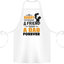 Daddy A Dad Forever Funny Fathers Day Cotton Apron 100% Organic White