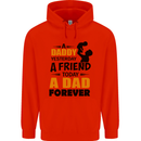 Daddy A Dad Forever Funny Fathers Day Mens 80% Cotton Hoodie Bright Red