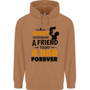 Daddy A Dad Forever Funny Fathers Day Mens 80% Cotton Hoodie Caramel Latte