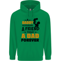 Daddy A Dad Forever Funny Fathers Day Mens 80% Cotton Hoodie Irish Green