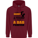 Daddy A Dad Forever Funny Fathers Day Mens 80% Cotton Hoodie Maroon