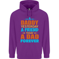 Daddy A Dad Forever Funny Fathers Day Mens 80% Cotton Hoodie Purple