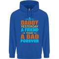 Daddy A Dad Forever Funny Fathers Day Mens 80% Cotton Hoodie Royal Blue
