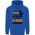 Daddy A Dad Forever Funny Fathers Day Mens 80% Cotton Hoodie Royal Blue