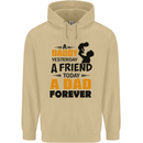 Daddy A Dad Forever Funny Fathers Day Mens 80% Cotton Hoodie Sand