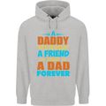 Daddy A Dad Forever Funny Fathers Day Mens 80% Cotton Hoodie Sports Grey