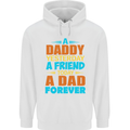 Daddy A Dad Forever Funny Fathers Day Mens 80% Cotton Hoodie White
