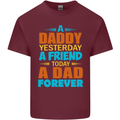 Daddy A Dad Forever Funny Fathers Day Mens Cotton T-Shirt Tee Top Maroon