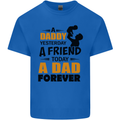 Daddy A Dad Forever Funny Fathers Day Mens Cotton T-Shirt Tee Top Royal Blue