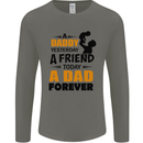 Daddy A Dad Forever Funny Fathers Day Mens Long Sleeve T-Shirt Charcoal