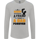 Daddy A Dad Forever Funny Fathers Day Mens Long Sleeve T-Shirt Sports Grey