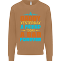 Daddy A Dad Forever Funny Fathers Day Mens Sweatshirt Jumper Caramel Latte