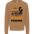 Daddy A Dad Forever Funny Fathers Day Mens Sweatshirt Jumper Caramel Latte