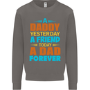 Daddy A Dad Forever Funny Fathers Day Mens Sweatshirt Jumper Charcoal