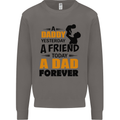 Daddy A Dad Forever Funny Fathers Day Mens Sweatshirt Jumper Charcoal