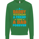 Daddy A Dad Forever Funny Fathers Day Mens Sweatshirt Jumper Irish Green