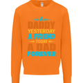 Daddy A Dad Forever Funny Fathers Day Mens Sweatshirt Jumper Orange
