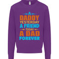 Daddy A Dad Forever Funny Fathers Day Mens Sweatshirt Jumper Purple