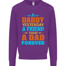 Daddy A Dad Forever Funny Fathers Day Mens Sweatshirt Jumper Purple