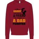 Daddy A Dad Forever Funny Fathers Day Mens Sweatshirt Jumper Red