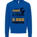 Daddy A Dad Forever Funny Fathers Day Mens Sweatshirt Jumper Royal Blue