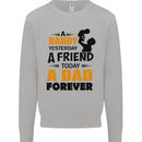 Daddy A Dad Forever Funny Fathers Day Mens Sweatshirt Jumper Sports Grey