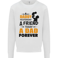 Daddy A Dad Forever Funny Fathers Day Mens Sweatshirt Jumper White