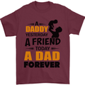 Daddy A Dad Forever Funny Fathers Day Mens T-Shirt Cotton Gildan Maroon