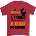 Daddy A Dad Forever Funny Fathers Day Mens T-Shirt Cotton Gildan Red