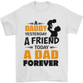 Daddy A Dad Forever Funny Fathers Day Mens T-Shirt Cotton Gildan White