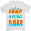 Daddy A Dad Forever Funny Fathers Day Mens T-Shirt Cotton Gildan White