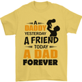 Daddy A Dad Forever Funny Fathers Day Mens T-Shirt Cotton Gildan Yellow