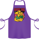 Daddy Dog Fathers Day Cotton Apron 100% Organic Purple