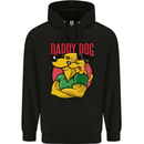 Daddy Dog Fathers Day Mens 80% Cotton Hoodie Black