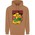Daddy Dog Fathers Day Mens 80% Cotton Hoodie Caramel Latte